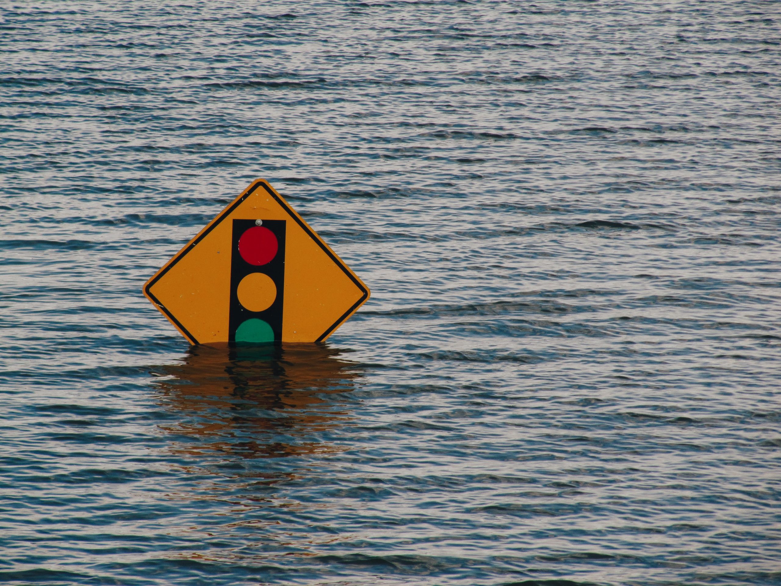 sign under water